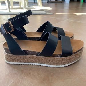 Black espadrille sandals